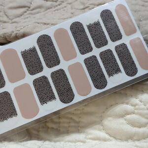 Trendy Full Nail Stickers, Patterned Wrap Nail Stickers, glitter mocha